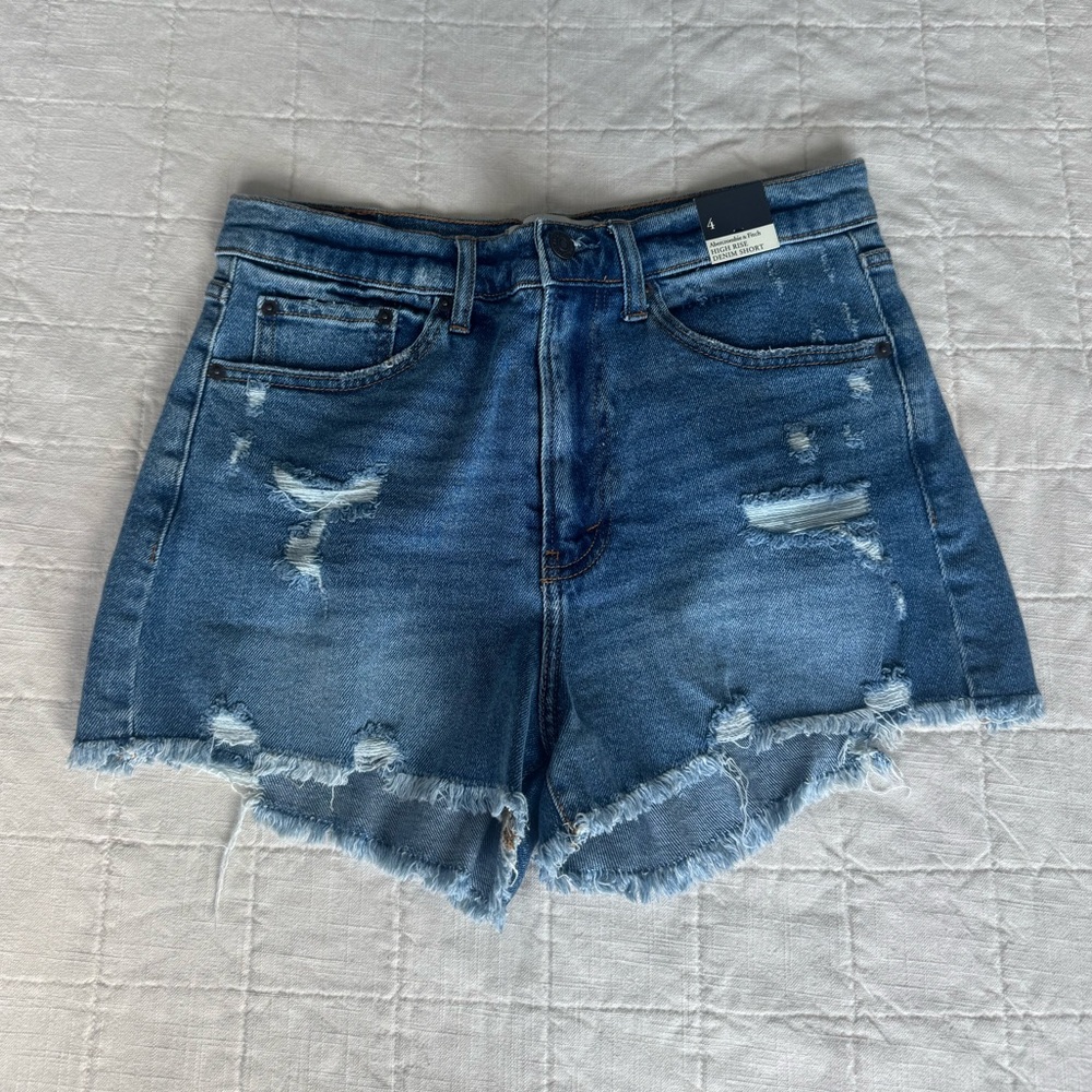 Abercrombie & Fitch High Rise Denim Short